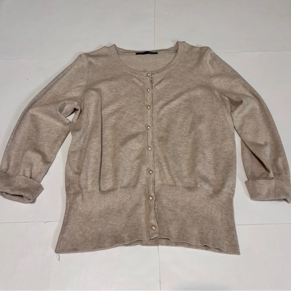 Maurices Light Tan Cardigan Sweater - Picture 2 of 12